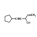 CAS#: 78629-25-1, 5-Cyclopentyl-1-penten-4-yn-3-ol