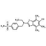 CAS#: 788785-94-4, 4-{[Ethyl(6-hydroxy-4,5,7-trimethyl-1,3-benzothiazol-2-yl)amino]methyl}benzenesulfonamide