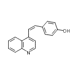 CAS#: 789-76-4, 4-[(Z)-2-(4-Quinolinyl)vinyl]phenol