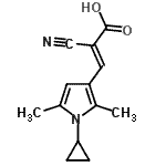 CAS 登录号：790270-77-8， (2E)-2-氰基-3-(1-环丙基-2,5-二甲基-1H-吡咯-3-基)丙烯酸