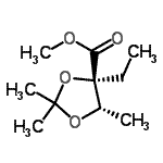 CAS#: 790721-00-5, Methyl (4R,5S)-4-ethyl-2,2,5-trimethyl-1,3-dioxolane-4-carboxylate