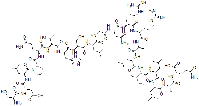 CAS 登录号：79113-16-9， L-丝氨酰-L-alpha-天冬氨酰-L-亮氨酰-L-脯氨酰-L-谷氨酰胺酰-L-苏氨酰-L-组氨酰-L-丝氨酰-L-亮氨酰甘氨酰-L-天冬氨酰胺酰-L-精氨酰-L-精氨酰-L-丙氨酰-L-亮氨酰-L-异亮氨酰-L-亮氨酰-L-亮氨酰-L-丙氨酰-L-谷氨酰胺