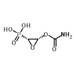 CAS 登录号：791523-96-1， [(2R,3R)-3-(氨基甲酰氧基)-2-环氧乙烷基]膦酸