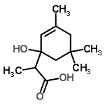 CAS 登录号：791728-96-6， 2-(1-羟基-3,5,5-三甲基-2-环己烯-1-基)丙酸