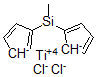 CAS 登录号：79269-75-3， 1,1'-甲基硅烷基烯-二(eta5)-环戊二烯基)二氯钛(IV)