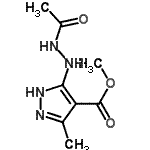 CAS 登录号：793653-12-0， 甲基3-(N'-乙酰基肼基)-5-甲基-2H-吡唑-4-羧酸酯
