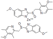 CAS#: 793668-08-3, 5-Methoxy-2-[(S)-[(4-methoxy-3,5-dimethyl-2-pyridinyl)methyl]sulfinyl]-1H-Benzimidazole zinc salt
