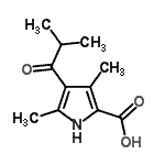 CAS 登录号：793727-85-2， 4-异丁酰基-3,5-二甲基-1H-吡咯-2-羧酸