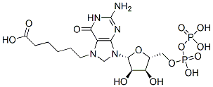 CAS 登录号：79441-38-6， 6-[2-氨基-9-[(2R,3R,4S,5R)-3,4-二羟基-5-[(羟基-膦酰氧基磷酰)氧基甲基]四氢呋喃-2-基]-6-氧代-3,8-二氢嘌呤-7-基]己酸