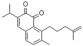 CAS 登录号：79491-58-0， 7-甲基-8-(4-甲基戊-4-烯基)-3-丙-2-基萘-1,2-二酮