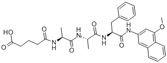 CAS 登录号：79642-99-2， 戊二酰-丙氨酰-丙氨酰-苯丙氨酰 4-甲氧基-beta-萘酰胺