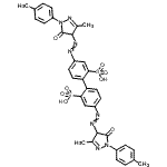 CAS#: 79665-32-0, 4,4'-Bis{[3-methyl-1-(4-methylphenyl)-5-oxo-4,5-dihydro-1H-pyrazol-4-yl]diazenyl}-2,2'-biphenyldisulfonic acid