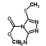 CAS 登录号：79741-99-4， 甲基3-氨基-5-(甲硫基)-4H-1,2,4-三唑-4-羧酸酯