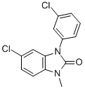 CAS 登录号：79759-81-2， 5-氯-3-(3-氯苯基)-1-甲基苯并咪唑-2-酮
