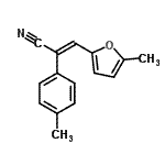 CAS 登录号：797775-90-7， (2E)-3-(5-甲基-2-呋喃基)-2-(4-甲基苯基)丙烯腈