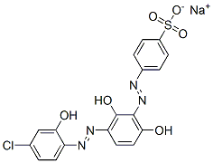 CAS 登录号：79817-79-1， 4-[(2E)-2-[(5Z)-5-[(4-氯-2-羟基苯基)亚肼基]-2,6-二氧代-1-环己-3-烯亚基]肼基]苯磺酸钠