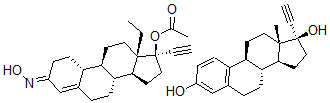 CAS 登录号：79871-54-8， 诺孕酪与乙炔雌二醇的混合物