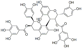 CAS 登录号：79907-44-1， [(2R,3R,4R)-2-(3,4-二羟基苯基)-4-[(2R,3R)-2-(3,4-二羟基苯基)-5,7-二羟基-3-(3,4,5-三羟基苯甲酰基)氧基-色满-8-基]-5,7-二羟基-色满-3-基]3,4,5-三羟基苯甲酸酯