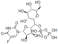 CAS 登录号：79965-09-6， 5-氟尿苷二磷酸酯葡萄糖