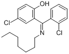 CAS 登录号：80018-12-8， 2-(庚基亚胺-(2-氯苯基)甲基)-4-氯苯酚