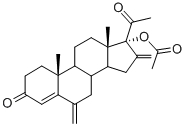 CAS 登录号：80097-73-0， 17alpha-乙酰氧基-6,16-二-亚甲基-孕甾-4-烯-3,20-二酮