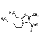 CAS 登录号：801166-12-1， 2-乙基-4-甲基-5-硝基-1-戊基-1H-咪唑