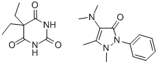 CAS#: 8015-18-7, 5,5-Diethyl-1,3-Diazinane-2,4,6-Trione, 4-Dimethylamino-1,5-Dimethyl-2 -Phenyl-Pyrazol-3-One