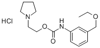CAS 登录号：80171-62-6， 2-(1-吡咯烷基)乙基 3-(乙氧基甲基)苯胺基甲酸酯盐酸盐