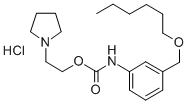 CAS 登录号：80171-66-0， 3-((己氧基)甲基)苯胺基甲酸 2-(1-吡咯烷基)乙酯盐酸盐