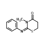 CAS 登录号：802559-60-0， (2E)-3-甲基-2-(苯基亚胺)-1,3-噻嗪烷-4-酮