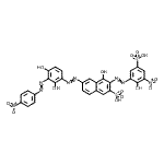 CAS 登录号：80301-65-1， 6-({2,4-二羟基-3-[(4-硝基苯基)偶氮]苯基}偶氮)-4-羟基-3-[(2-羟基-3-硝基-5-磺基苯基)偶氮]-2-萘磺酸