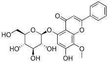 CAS 登录号：80366-14-9， 5-(beta-D-吡喃葡萄糖基氧基)-7-羟基-8-甲氧基-2-苯基-4H-1-苯并吡喃-4-酮