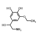 CAS 登录号：804427-11-0， 5-(2-氨基-1-羟基乙基)-3-乙氧基-1,2-苯二酚