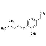 CAS 登录号：804427-92-7， 1-{3-甲基-4-[(3-甲基丁基)硫基]苯基}甲胺