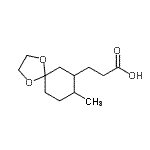 CAS 登录号：804440-23-1， 3-(8-甲基-1,4-二氧杂螺[4.5]癸-7-基)丙酸