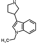 CAS#: 804443-56-9, 1-Ethyl-3-(3-pyrrolidinyl)-1H-indole