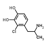 CAS 登录号：806596-38-3， 4-(2-氨基丙基)-3-氯-1,2-苯二酚