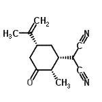 CAS 登录号：807368-54-3， [(1R,2S,5R)-5-异丙烯基-2-甲基-3-氧代环己基]丙二腈