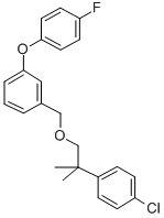CAS 登录号：80843-60-3， 1-((2-(4-氯苯基)-2-甲基丙氧基)甲基)-3-(4-氟苯氧基)苯
