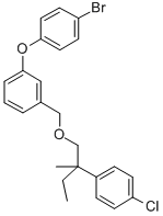 CAS 登录号：80843-98-7， 3-(4-溴苯氧基)苄基 2-(4-氯苯基)-2-乙基丙基醚