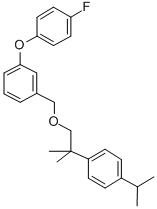 CAS 登录号：80853-80-1， 1-(4-氟苯氧基)-3-((2-(4-(1-甲基乙基)苯基)-2-甲基丙氧基)甲基)苯