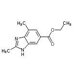 CAS 登录号：808744-96-9， 乙基2,4-二甲基-1H-苯并咪唑-6-羧酸酯