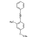 CAS 登录号：809231-58-1， 4-甲氧基-2-甲基-1-(苯基乙炔基)苯