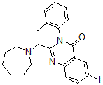 CAS 登录号：80930-91-2， 2-高哌啶基-甲基-3-(2-甲苯基)-4-(3H)-6-碘喹唑酮