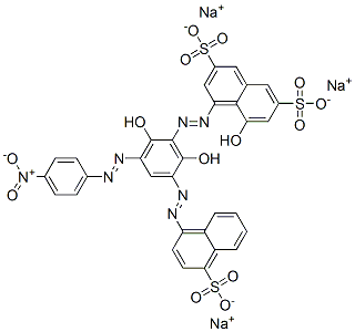 CAS#: 81064-47-3, Trisodium 4-[[2,6-Dihydroxy-3-[(4-Nitrophenyl)Azo]-5-[(4-Sulphonato-1-Naphthyl)Azo]Phenyl]Azo]-5-Hydroxynaphtalene-2,7-Disulphonate