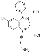 CAS 登录号：81078-53-7， 3-(8-氯-1-苯基-3H-2-苯并氮杂卓-5-基)-2-丙炔-1-胺二盐酸盐