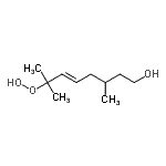 CAS 登录号：81113-73-7， (5E)-7-氢过氧基-3,7-二甲基-5-辛烯-1-醇