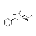 CAS 登录号：811445-83-7， (3R,5S)-3-(2-羟基乙基)-3-甲基-5-苯基-2-吡咯烷酮