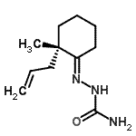 CAS 登录号：812639-25-1， (2E)-2-[(2S)-2-烯丙基-2-甲基环己亚基]氨基甲酰肼