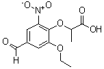 CAS 登录号：812642-72-1， 2-(2-乙氧基-4-甲酰基-6-硝基苯氧基)丙酸